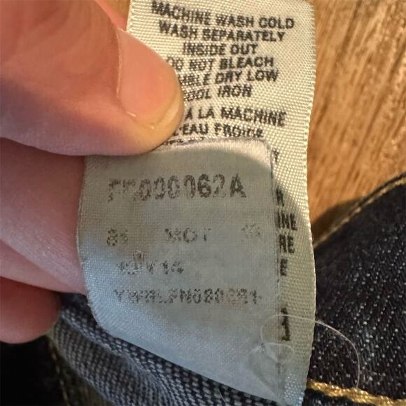 Lucky Brand Easy Rider Jeans 8/29 Dark Wash Straight Leg Western Cowgirl FLAWS - Picture 12 of 15